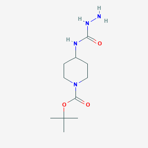 molecular formula C11H22N4O3 B1527925 Tert-butyl 4-[(hydrazinecarbonyl)amino]piperidine-1-carboxylate CAS No. 1311317-29-9