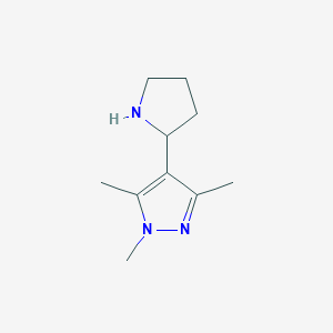 1,3,5-trimethyl-4-(pyrrolidin-2-yl)-1H-pyrazole