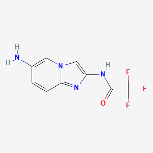 molecular formula C9H7F3N4O B15279307 N-(6-aminoimidazo[1,2-a]pyridin-2-yl)-2,2,2-trifluoroacetamide 