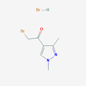 2-bromo-1-(1,3-dimethyl-1H-pyrazol-4-yl)ethan-1-one hydrobromide