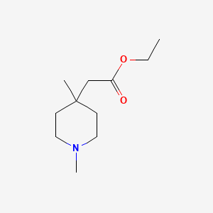molecular formula C11H21NO2 B15279317 Ethyl 2-(1,4-dimethylpiperidin-4-yl)acetate 