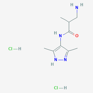3-amino-N-(3,5-dimethyl-1H-pyrazol-4-yl)-2-methylpropanamide dihydrochloride