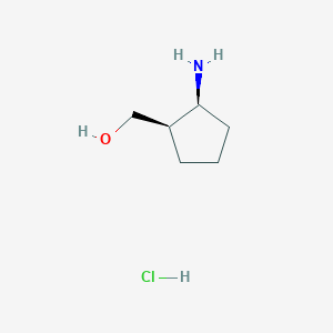 molecular formula C6H14ClNO B15279385 Rel-((1R,2S)-2-aminocyclopentyl)methanol hydrochloride 
