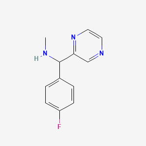 [(4-Fluorophenyl)(pyrazin-2-yl)methyl](methyl)amine