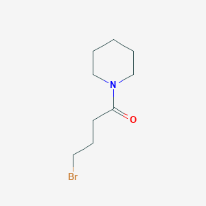 molecular formula C9H16BrNO B15279474 4-Bromo-1-(piperidin-1-yl)butan-1-one 