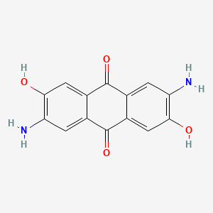 molecular formula C14H10N2O4 B15279526 2,6-Diamino-3,7-dihydroxyanthracene-9,10-dione 