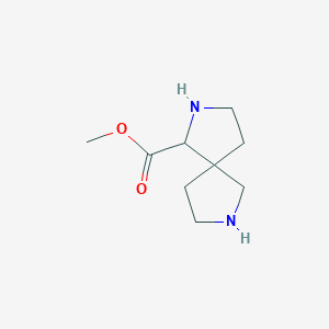 molecular formula C9H16N2O2 B15279544 Methyl 2,7-diazaspiro[4.4]nonane-1-carboxylate 