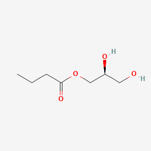 molecular formula C7H14O4 B15279569 Butanoic acid, (2S)-2,3-dihydroxypropyl ester CAS No. 126254-87-3