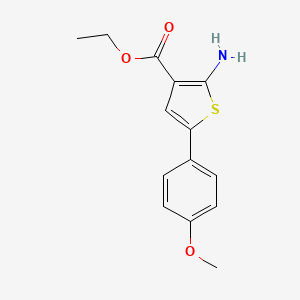 molecular formula C14H15NO3S B15279588 Ethyl 2-amino-5-(4-methoxyphenyl)thiophene-3-carboxylate 