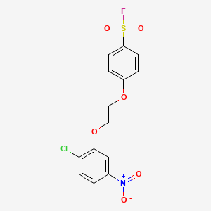 molecular formula C14H11ClFNO6S B15279607 Benzenesulfonylfluoride, 4-[2-(2-chloro-5-nitrophenoxy)ethoxy]- CAS No. 31185-43-0