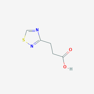 molecular formula C5H6N2O2S B15279633 3-(1,2,4-Thiadiazol-3-yl)propanoic acid 