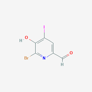 molecular formula C6H3BrINO2 B1527969 6-Bromo-5-hydroxy-4-iodopicolinaldehyde CAS No. 1346447-15-1