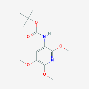 molecular formula C13H20N2O5 B1527980 tert-Butyl (2,5,6-trimethoxypyridin-3-yl)carbamate CAS No. 1414864-01-9