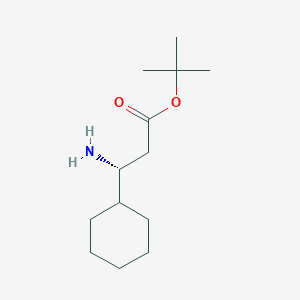 molecular formula C13H25NO2 B15279801 tert-Butyl (R)-3-amino-3-cyclohexylpropanoate 