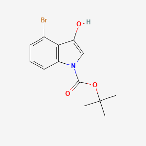 molecular formula C13H14BrNO3 B1527982 tert-Butyl 4-bromo-3-hydroxy-1H-indole-1-carboxylate CAS No. 1318104-12-9