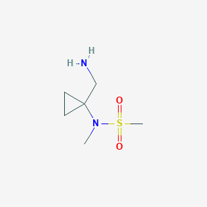 molecular formula C6H14N2O2S B15279841 N-(1-(Aminomethyl)cyclopropyl)-N-methylmethanesulfonamide 