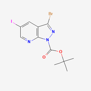 tert-Butyl 3-bromo-5-iodo-1H-pyrazolo[3,4-b]pyridine-1-carboxylate