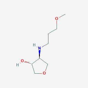 molecular formula C8H17NO3 B15279886 Rel-(3R,4S)-4-((3-methoxypropyl)amino)tetrahydrofuran-3-ol 