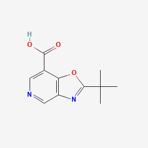 molecular formula C11H12N2O3 B1527989 2-(tert-Butyl)oxazolo[4,5-c]pyridine-7-carboxylic acid CAS No. 1305324-92-8