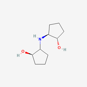 molecular formula C10H19NO2 B15279892 (1R)-2-(((1S,2S)-2-Hydroxycyclopentyl)amino)cyclopentan-1-ol 