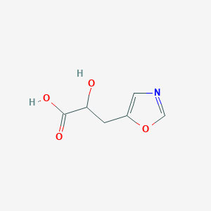 molecular formula C6H7NO4 B15279953 2-Hydroxy-3-(oxazol-5-yl)propanoic acid 