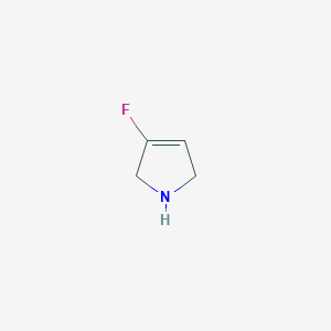 molecular formula C4H6FN B15280028 3-fluoro-2,5-dihydro-1H-pyrrole 