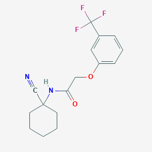 molecular formula C16H17F3N2O2 B15280090 N-(1-Cyanocyclohexyl)-2-(3-(trifluoromethyl)phenoxy)acetamide 