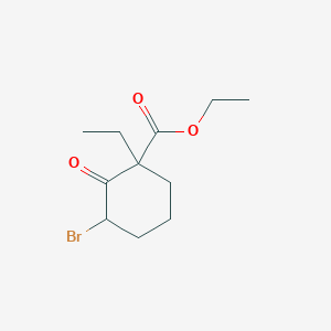 molecular formula C11H17BrO3 B15280097 Ethyl 3-bromo-1-ethyl-2-oxocyclohexane-1-carboxylate CAS No. 89816-94-4