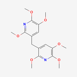 molecular formula C17H22N2O6 B1528010 Bis(2,5,6-trimethoxypyridin-3-yl)methane CAS No. 1383788-37-1