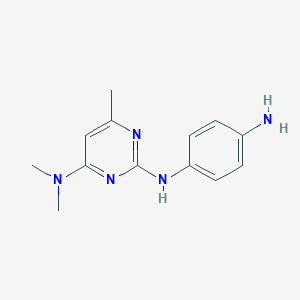 molecular formula C13H17N5 B1528013 N2-(4-aminophenyl)-N4,N4,6-trimethylpyrimidine-2,4-diamine CAS No. 1395786-40-9