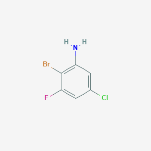 molecular formula C6H4BrClFN B15280139 2-Bromo-5-chloro-3-fluoroaniline 