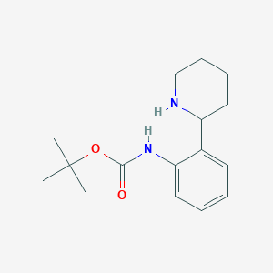molecular formula C16H24N2O2 B15280147 tert-Butyl (2-(piperidin-2-yl)phenyl)carbamate 