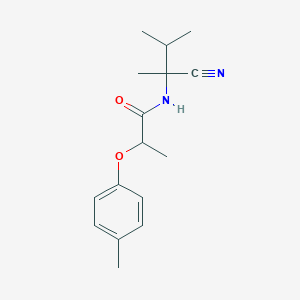 molecular formula C16H22N2O2 B15280182 N-(2-Cyano-3-methylbutan-2-yl)-2-(p-tolyloxy)propanamide 