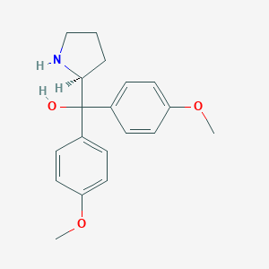 molecular formula C19H23NO3 B152802 (S)-Bis(4-methoxyphenyl)(pyrrolidin-2-yl)methanol CAS No. 131180-57-9