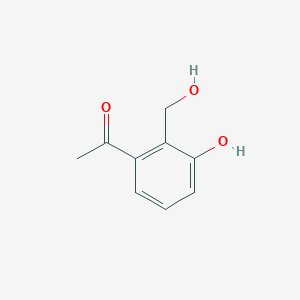 molecular formula C9H10O3 B15280206 Ethanone, 1-[3-hydroxy-2-(hydroxymethyl)phenyl]-(9CI) 