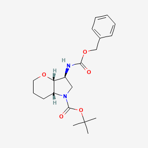 3-Benzyloxycarbonylamino-hexahydro-pyrano[3,2-b]pyrrole-1-carboxylic acid tert-butyl ester