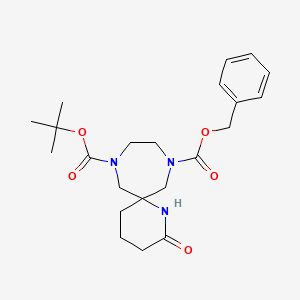 8-Benzyl 11-tert-butyl 2-oxo-1,8,11-triazaspiro[5.6]dodecane-8,11-dicarboxylate