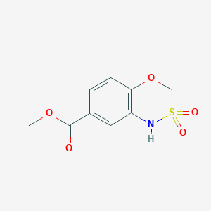 molecular formula C9H9NO5S B15280306 Methyl 1H,3H-benzo[e][1,3,4]oxathiazine-7-carboxylate 2,2-dioxide 