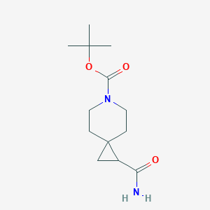 molecular formula C13H22N2O3 B1528033 Tert-butyl 1-carbamoyl-6-azaspiro[2.5]octane-6-carboxylate CAS No. 1160247-14-2