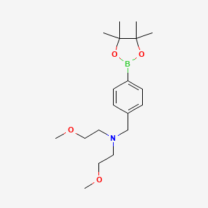 Bis-(2-methoxy-ethyl)-[4-(4,4,5,5-tetramethyl-[1,3,2]dioxaborolan-2-yl)-benzyl]-amine