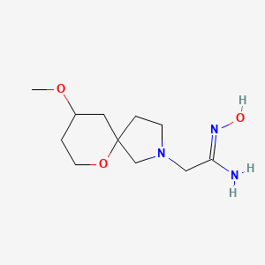 molecular formula C11H21N3O3 B15280368 N'-Hydroxy-2-(9-methoxy-6-oxa-2-azaspiro[4.5]decan-2-yl)acetimidamide 