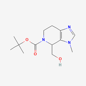 molecular formula C13H21N3O3 B1528045 4-Hydroxymethyl-3-methyl-3,4,6,7-tetrahydro-imidazo[4,5-c]pyridine-5-carboxylic acid tert-butyl ester CAS No. 1251017-76-1
