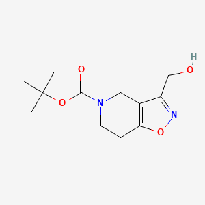 molecular formula C12H18N2O4 B1528047 tert-butyl 3-(hydroxymethyl)-6,7-dihydroisoxazolo[4,5-c]pyridine-5(4H)-carboxylate CAS No. 1251014-58-0