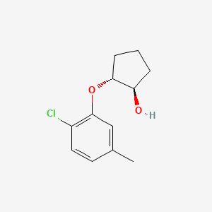 molecular formula C12H15ClO2 B15280477 Rel-(1R,2R)-2-(2-chloro-5-methylphenoxy)cyclopentan-1-ol 