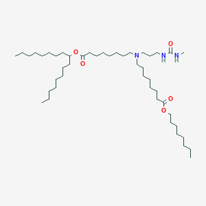 molecular formula C46H91N3O5 B15280610 Heptadecan-9-yl 8-((3-(3-methylureido)propyl)(8-(octyloxy)-8-oxooctyl)amino)octanoate 