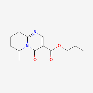 molecular formula C13H18N2O3 B15280672 Propyl 6-methyl-4-oxo-6,7,8,9-tetrahydro-4h-pyrido[1,2-a]pyrimidine-3-carboxylate CAS No. 33484-40-1