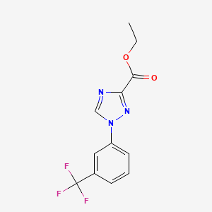 molecular formula C12H10F3N3O2 B1528069 ethyl 1-(3-(trifluoromethyl)phenyl)-1H-1,2,4-triazole-3-carboxylate CAS No. 1245643-77-9