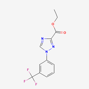 molecular formula C12H10F3N3O2 B1528069 1-(3-(三氟甲基)苯基)-1H-1,2,4-三唑-3-羧酸乙酯 CAS No. 1245643-77-9