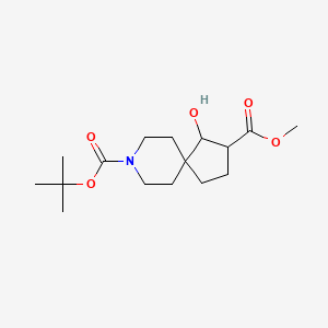 molecular formula C16H27NO5 B1528070 8-tert-Butyl 2-methyl 1-hydroxy-8-azaspiro[4.5]decane-2,8-dicarboxylate CAS No. 1363210-51-8