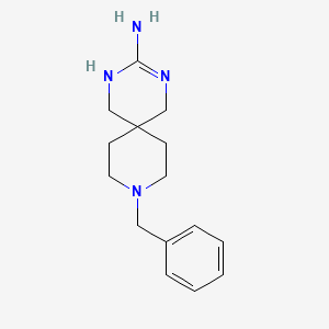 molecular formula C15H22N4 B1528072 9-Benzyl-2,4,9-triaza-spiro[5.5]undec-2-en-3-ylamine CAS No. 1251003-44-7